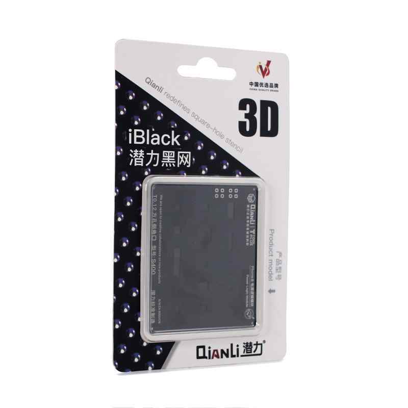 3D iBlack sablon za BGA kuglanje base banda QianliToolPlus crni za iPhone 8/X