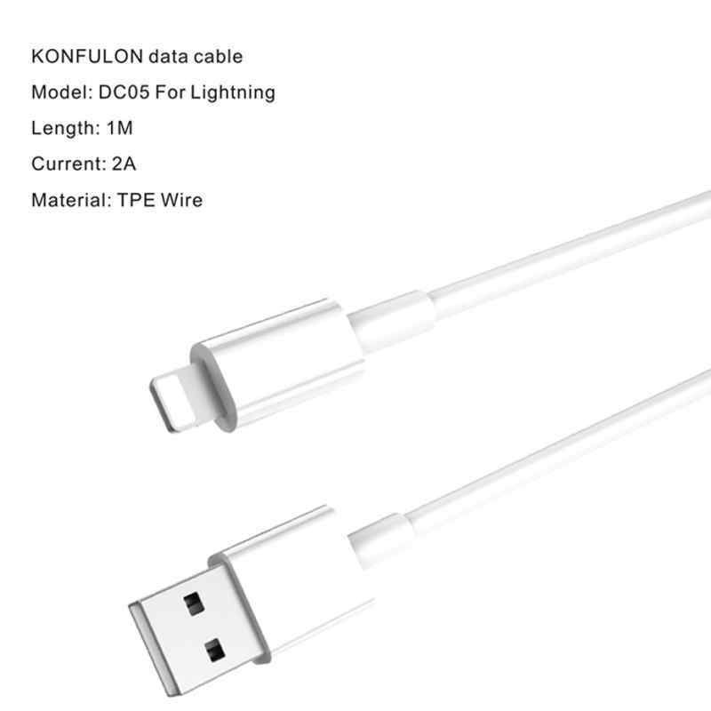 Data kabl KONFULON DC05 za iphone lightning beli 1m