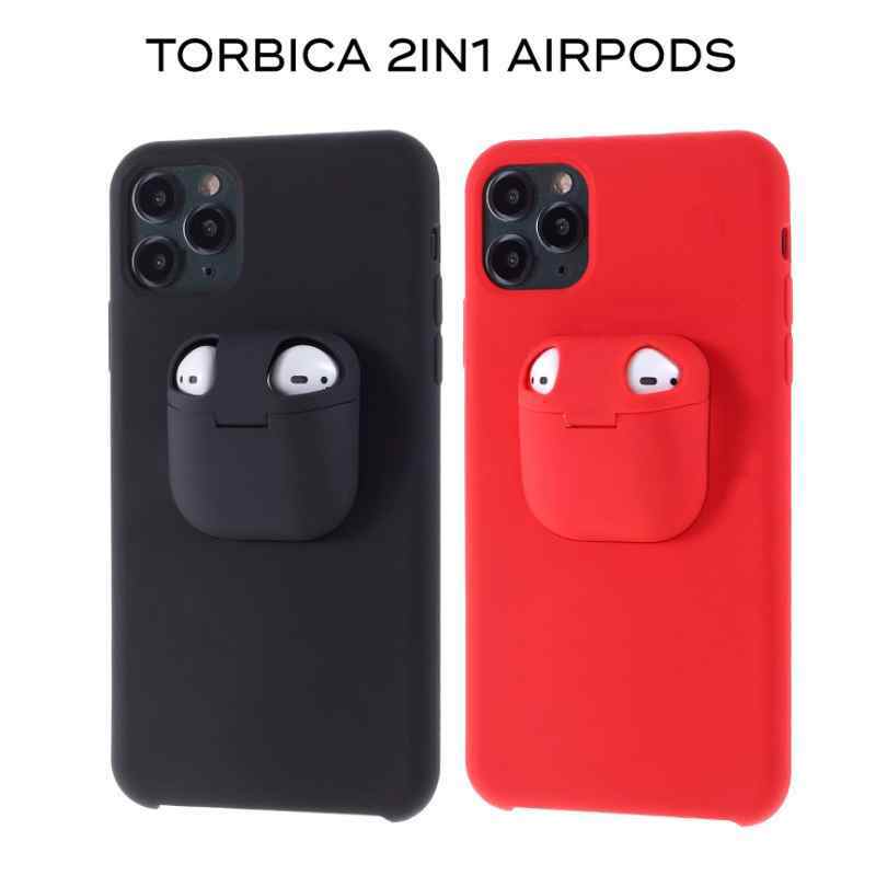 Maska 2in1 airpods za iPhone 6/6S crvena