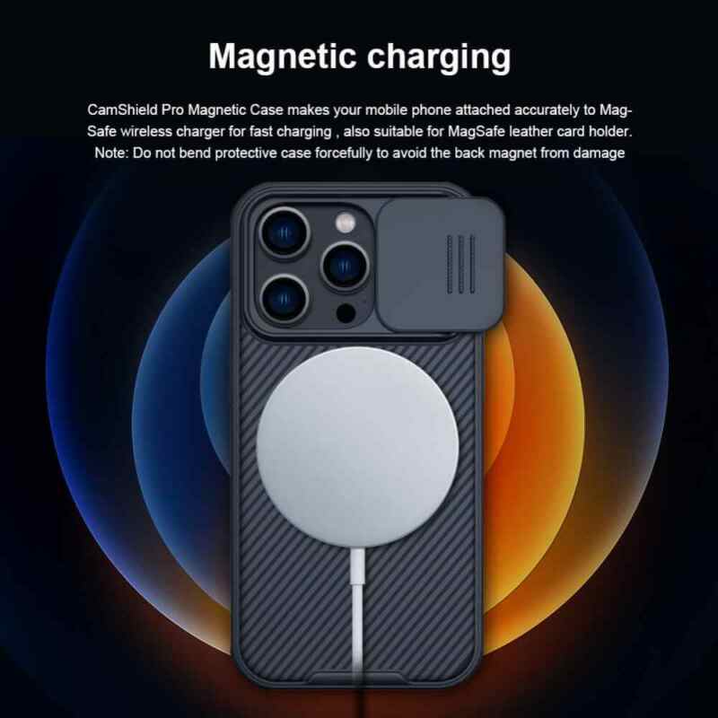 Maska Nillkin CamShield Pro Magnetic za iPhone 14 Pro crna