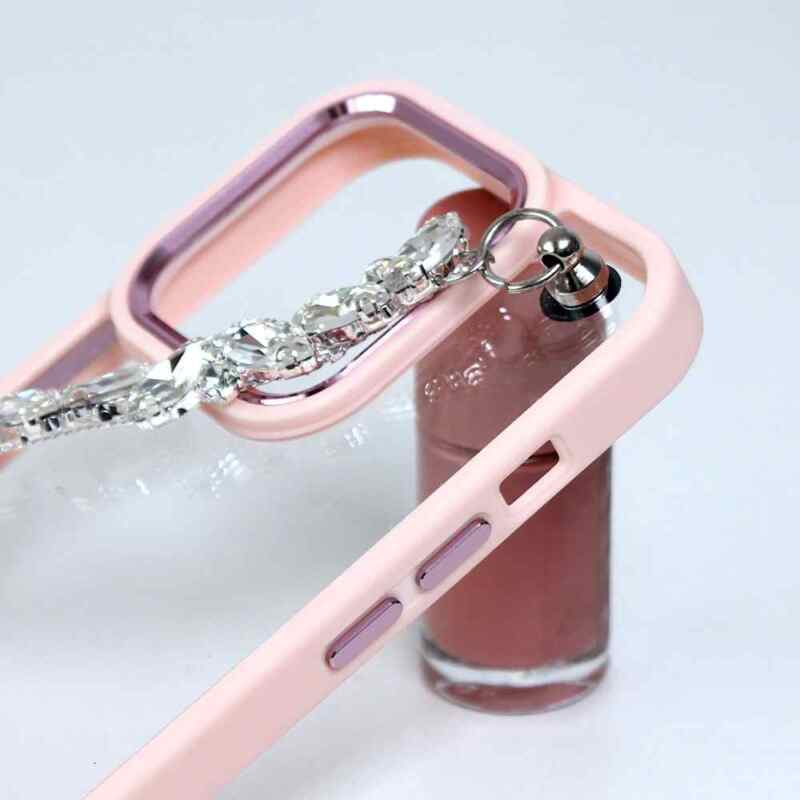 Maska Chain za iPhone 14 Pro roze