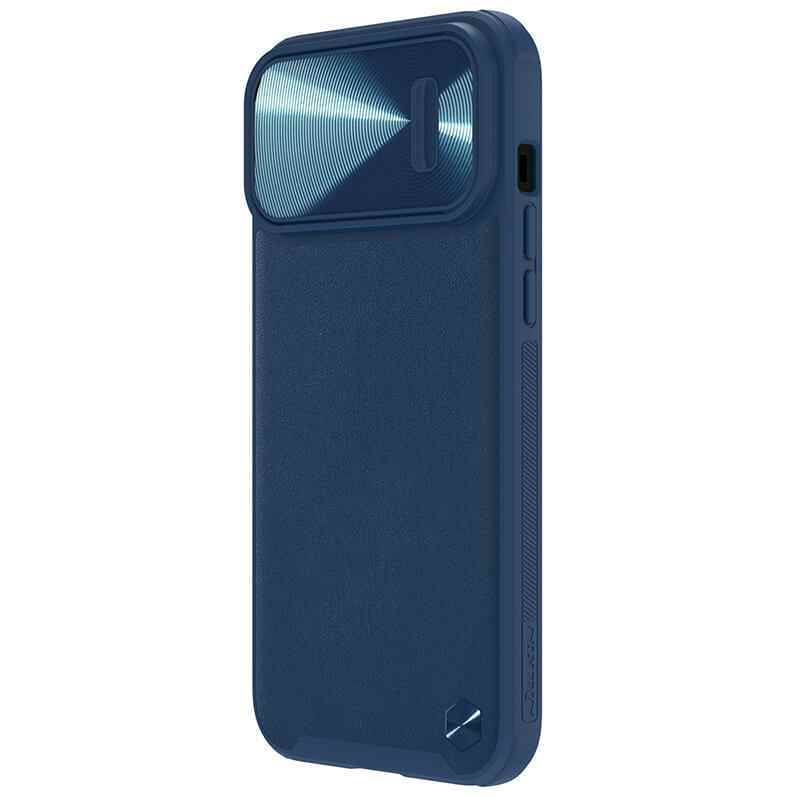 Maska Nillkin CamShield Kožna S za iPhone 14 Pro plava