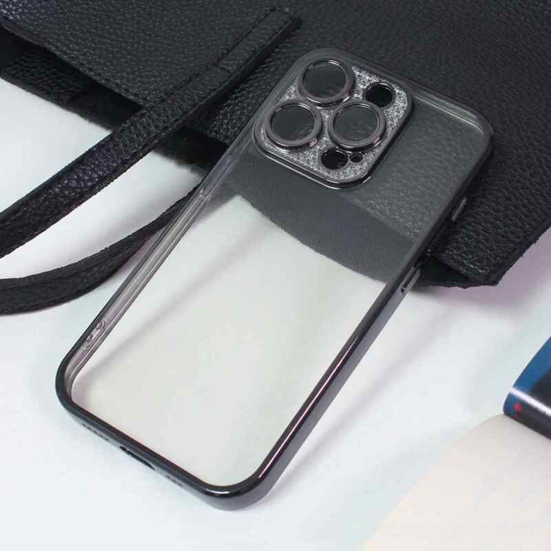 Maska Silikon Camera Diamond iPhone 14 Pro crna