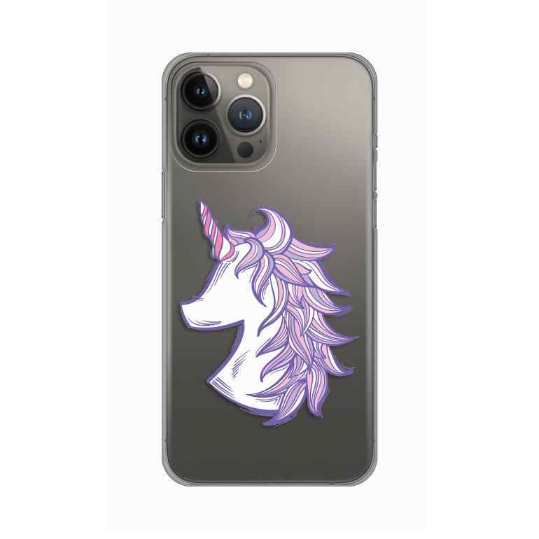 Maska silikon Print za iPhone 13 Pro Max Purple Unicorn