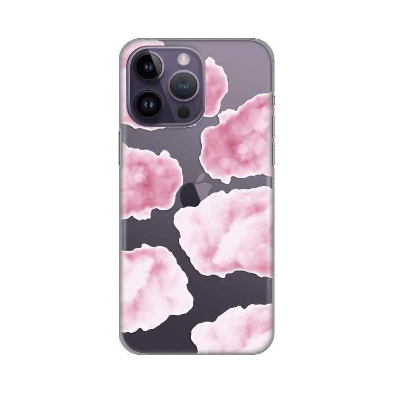 Maska silikon Print za iPhone 14 Pro Max Pink Clouds