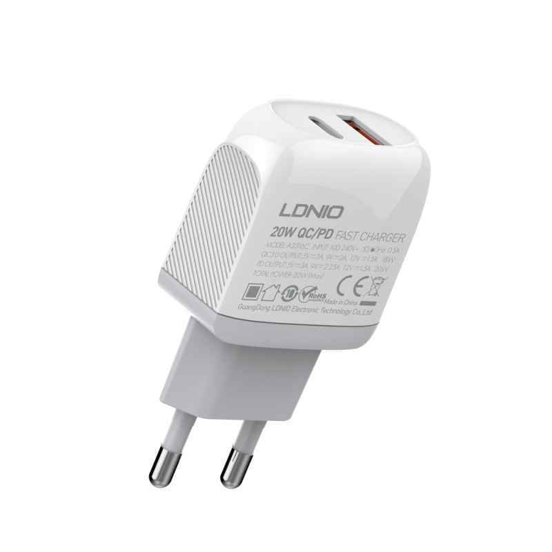 Kucni punjac LDNIO A2316C PD Quick Charge 3.0 sa Type C na Iphone lightning kablom